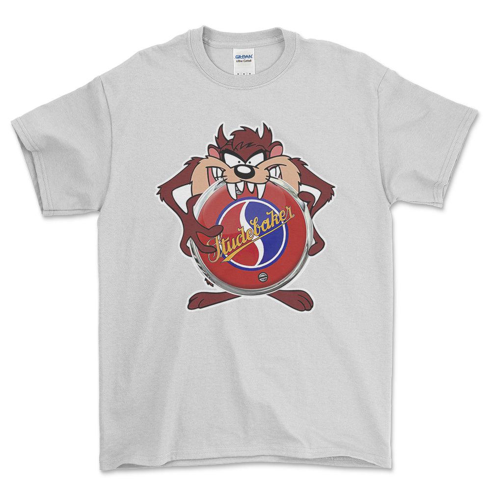Studebaker TAZ Unisex T-Shirt , Bomuld-Beklædning-Studebaker-Hvid-S-Forside-Garage Culture Shop- garage - man cave - merchandise