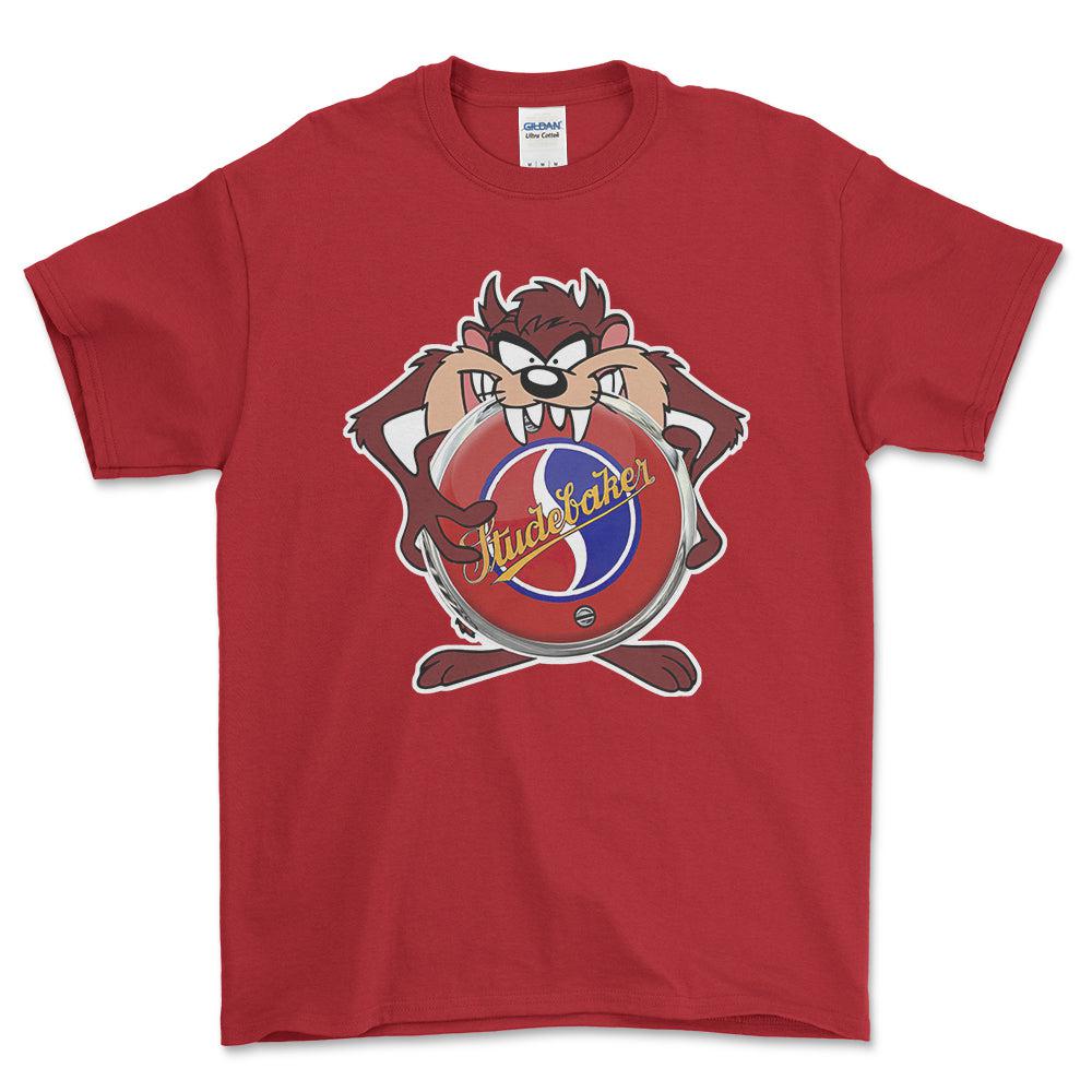 Studebaker TAZ Unisex T-Shirt , Bomuld-Beklædning-Studebaker-Rød-S-Forside-Garage Culture Shop- garage - man cave - merchandise