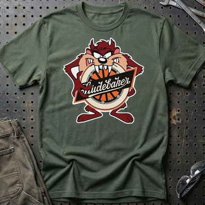 Studebaker TAZ Unisex T-Shirt , Bomuld-Beklædning-Studebaker-Grøn Militær-S-Garage Culture Shop- garage - man cave - merchandise