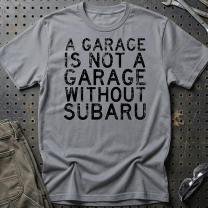 Subaru - A Garage Is Not A Garage Without Subaru - Unisex T-Shirt , Bomuld-Beklædning-Subaru-Grå Sport-S-Garage Culture Shop- garage - man cave - merchandise