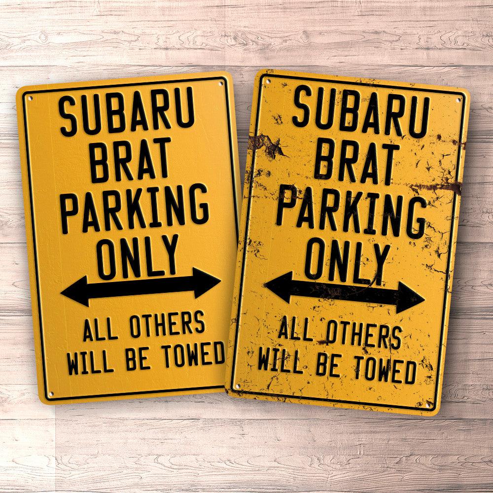 Subaru Brat Parking Only Skilte, Musemåtte, Dørmåtte , Plakat-Parking skilte-Subaru-Garage Culture Shop- garage - man cave - merchandise