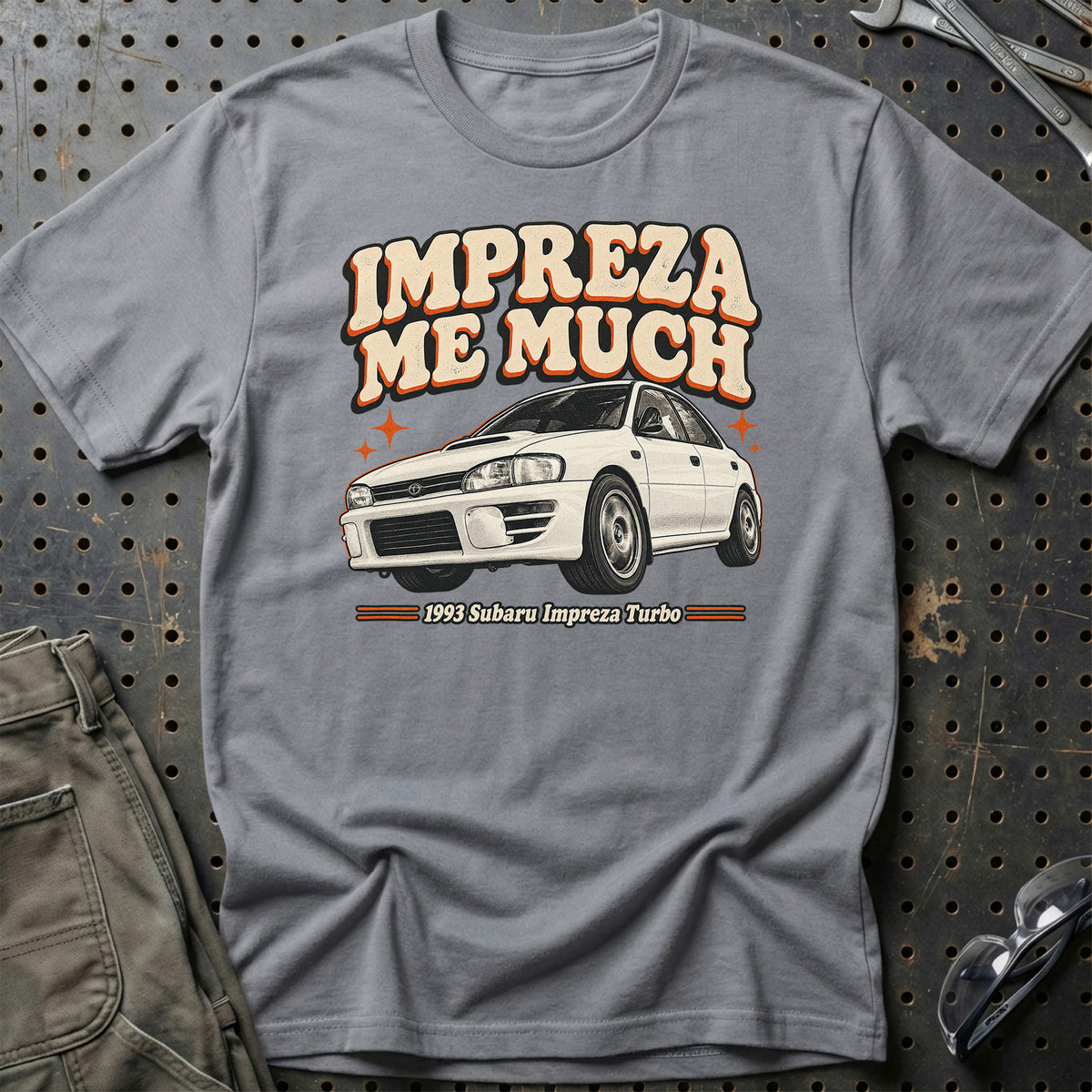 
Subaru Impreza Turbo 1993 – Impreza Me Much T-Shirt – Grå Sport