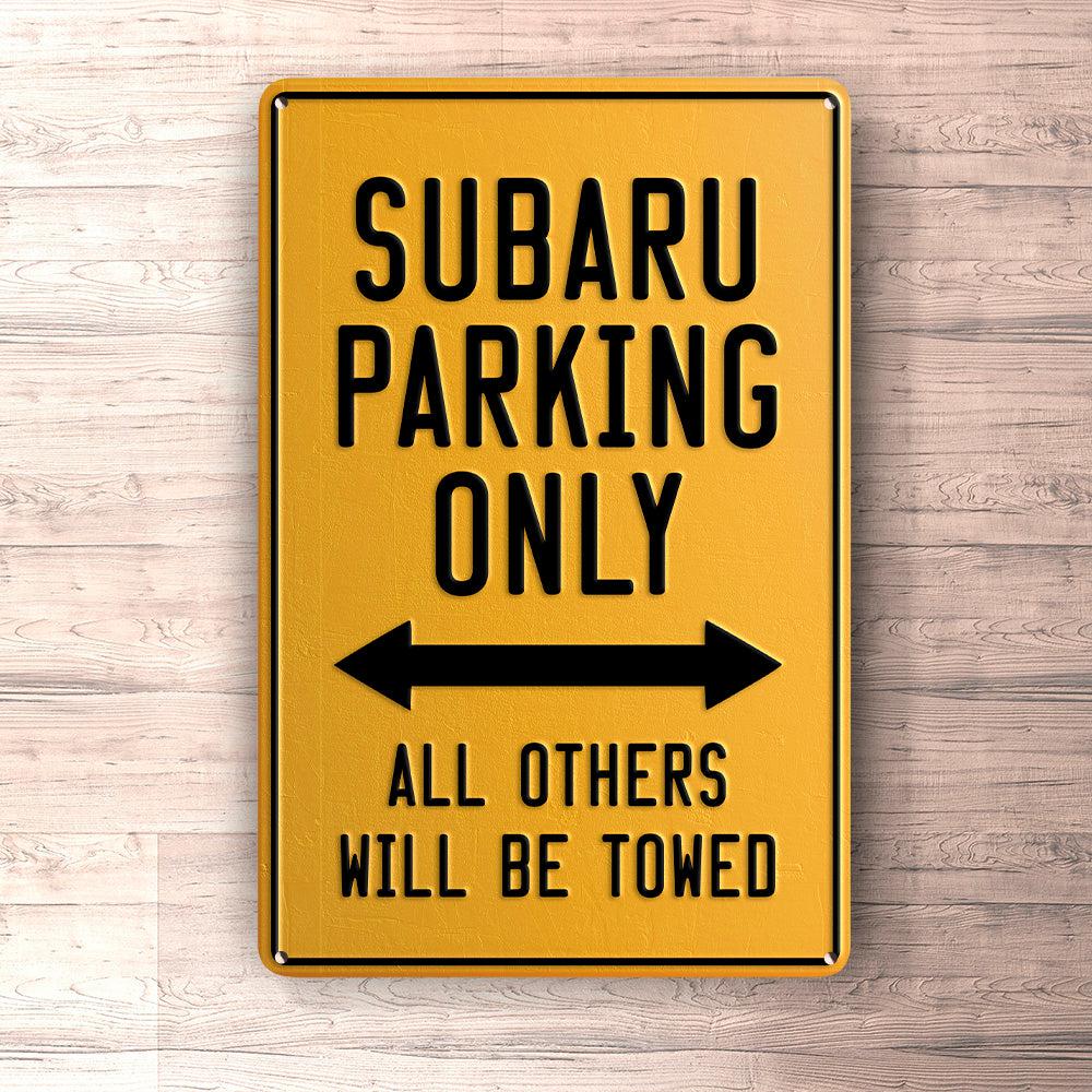 Subaru Parking Only Skilte, Musemåtte, Dørmåtte , Plakat-Parking skilte-Subaru-Garage Culture Shop- garage - man cave - merchandise