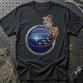 Subaru Pinup T-Shirt-Beklædning-Subaru-Sort-S-Garage Culture Shop- garage - man cave - merchandise