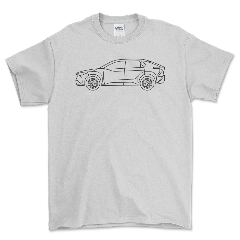 Subaru Solterra 2022 Outline T-Shirt-Beklædning-Subaru-Hvid-S-Garage Culture Shop- garage - man cave - merchandise