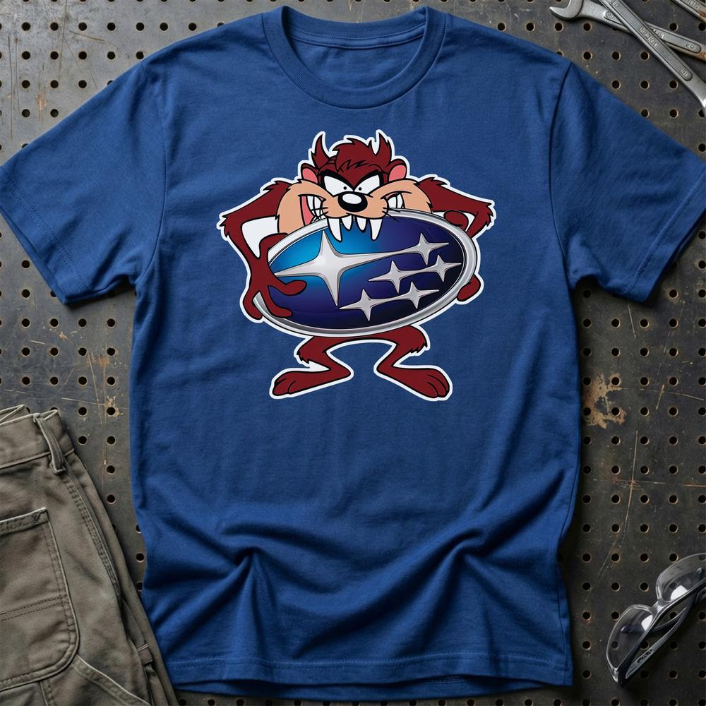 Subaru TAZ Unisex T-Shirt , Bomuld-Beklædning-Subaru-Blå Royal-S-Garage Culture Shop- garage - man cave - merchandise