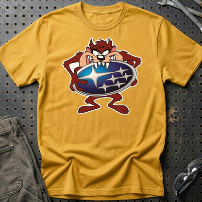Subaru TAZ Unisex T-Shirt , Bomuld-Beklædning-Subaru-Guld-S-Garage Culture Shop- garage - man cave - merchandise