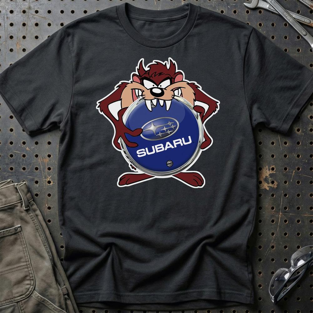 Subaru TAZ Unisex T-Shirt , Bomuld-Beklædning-Subaru-Sort-S-Garage Culture Shop- garage - man cave - merchandise