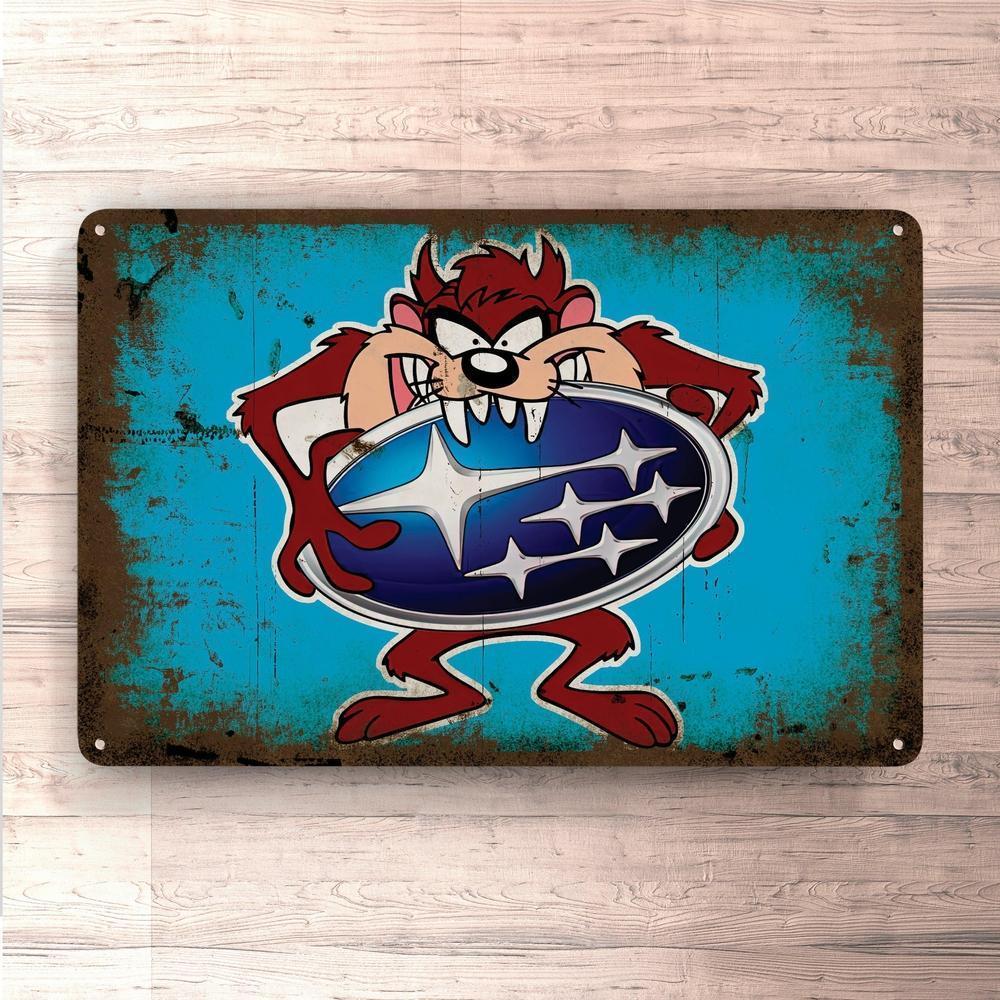 Subaru Taz Vintage Skilte, Musemåtte, Dørmåtte , Plakat-Skilte-Subaru-Garage Culture Shop- garage - man cave - merchandise