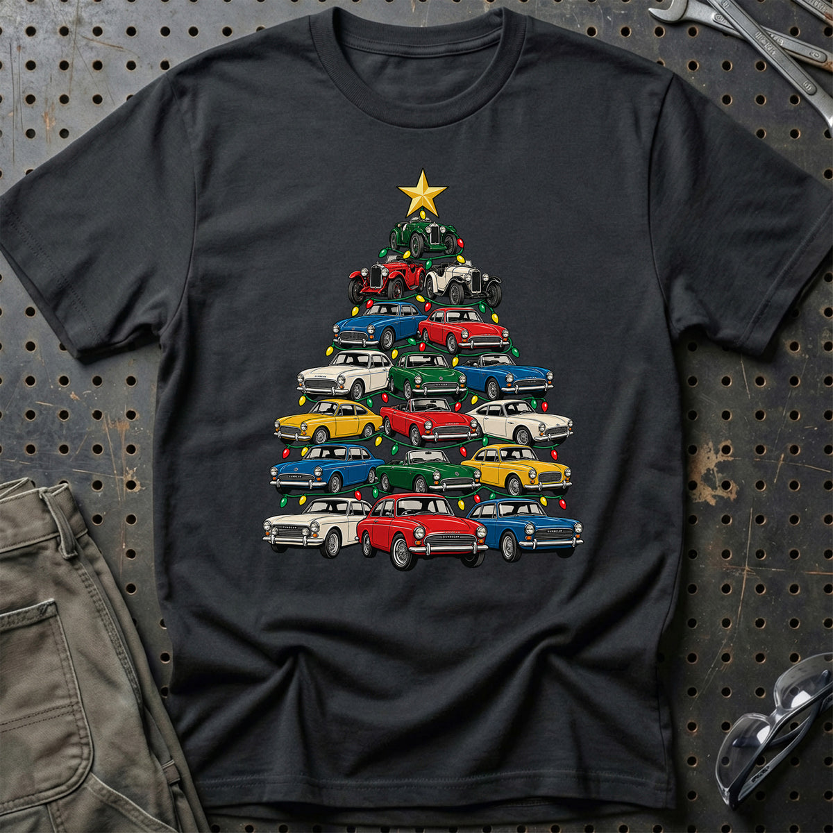 
Sunbeam Juletræ Christmas Tree Unisex T-Shirt – Sort – print foran