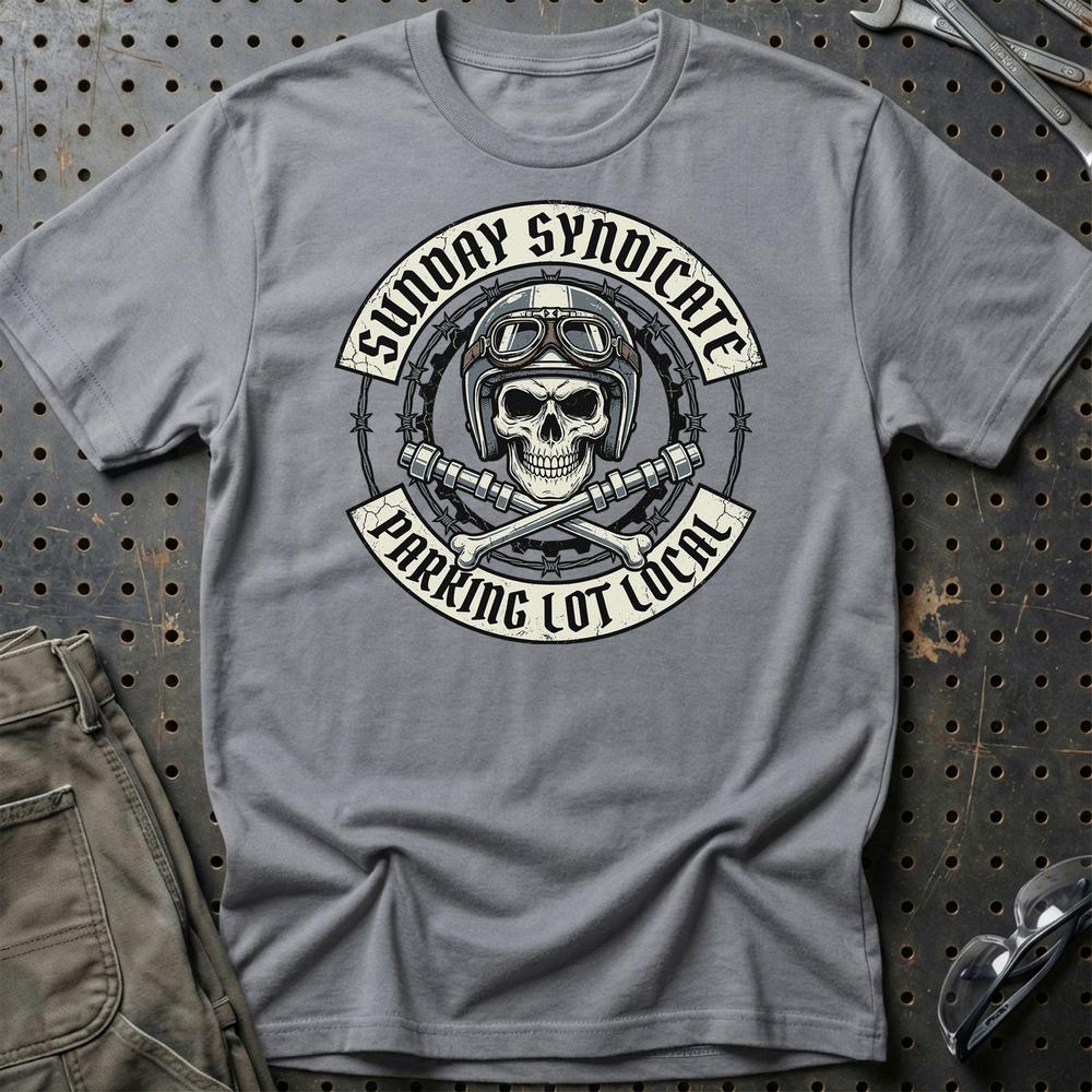 Sunday Syndicate Parking Lot Local T-Shirt-Beklædning-Garage Culture-Grå Sport-S-Garage Culture Shop- garage - man cave - merchandise