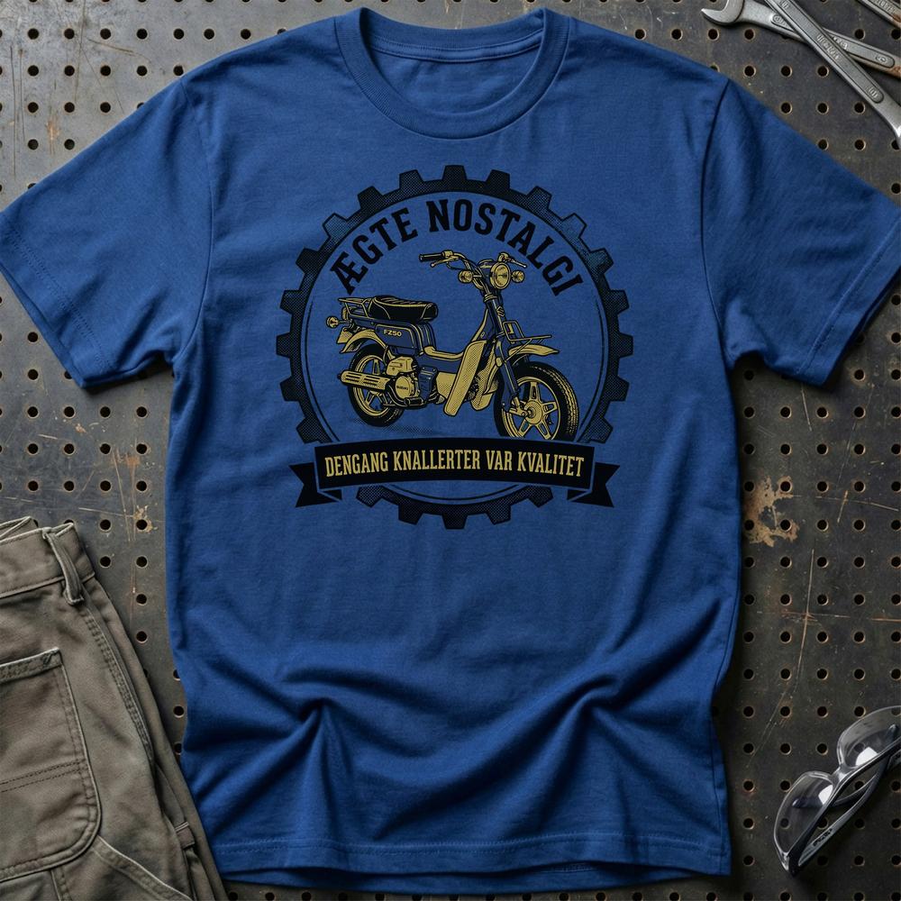 Suzuki FZ50 Ægte Nostalgi T-Shirt-Beklædning-Suzuki-Blå Royal-S-Garage Culture Shop- garage - man cave - merchandise