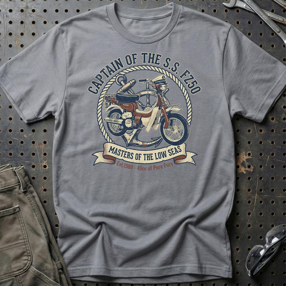 Suzuki FZ50 Captain of the S.S. FZ50 - Unisex T-Shirt-Beklædning-Suzuki-Grå Sport-S-Garage Culture Shop- garage - man cave - merchandise