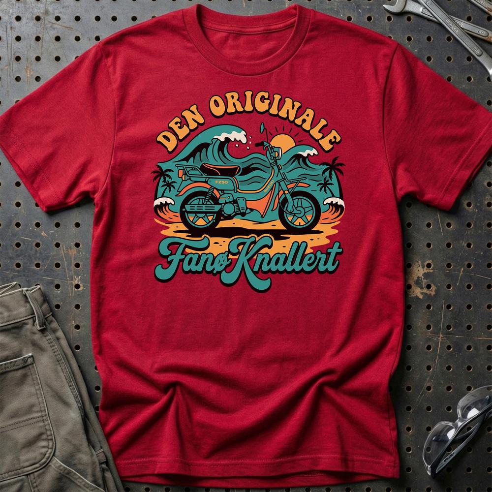Suzuki FZ50 Den Originale Fanø Knallert - Unisex T-Shirt-Beklædning-Suzuki-Rød-S-Garage Culture Shop- garage - man cave - merchandise