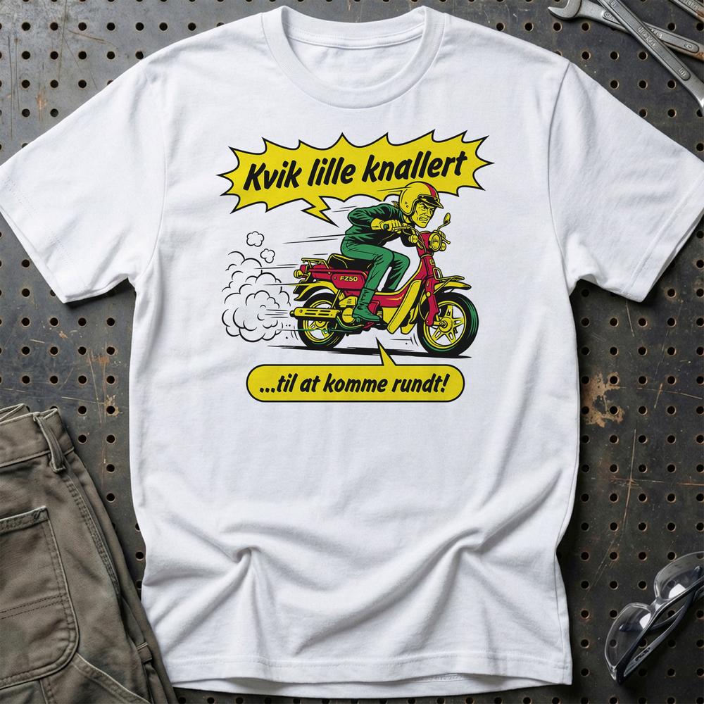 Suzuki FZ50 Kvik Lille Knallert T-Shirt-Beklædning-Suzuki-Hvid-S-Garage Culture Shop- garage - man cave - merchandise