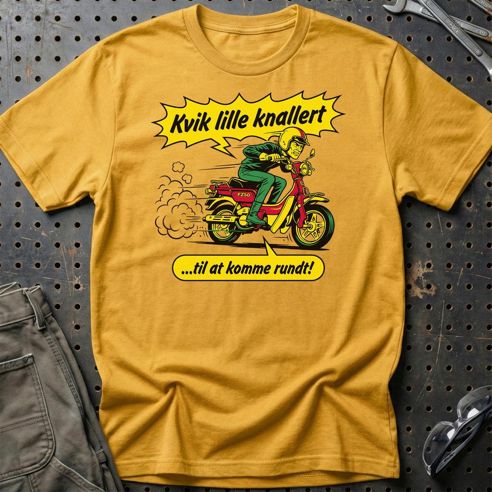 Suzuki FZ50 Kvik Lille Knallert - Unisex T-Shirt-Beklædning-Suzuki-Guld-S-Garage Culture Shop- garage - man cave - merchandise