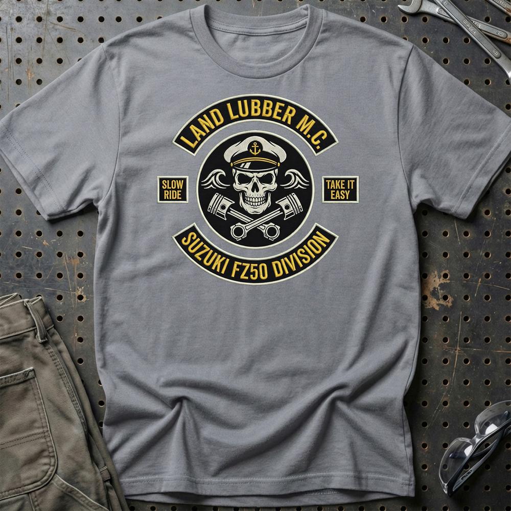 Suzuki FZ50 Land Lubber M.C. - Unisex T-Shirt-Beklædning-Suzuki-Grå Sport-S-Garage Culture Shop- garage - man cave - merchandise