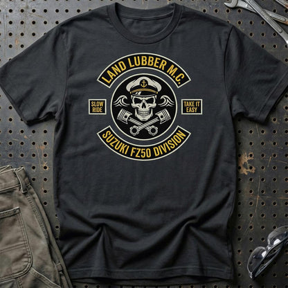 Suzuki FZ50 Land Lubber M.C. - Unisex T-Shirt-Beklædning-Suzuki-Sort-S-Garage Culture Shop- garage - man cave - merchandise