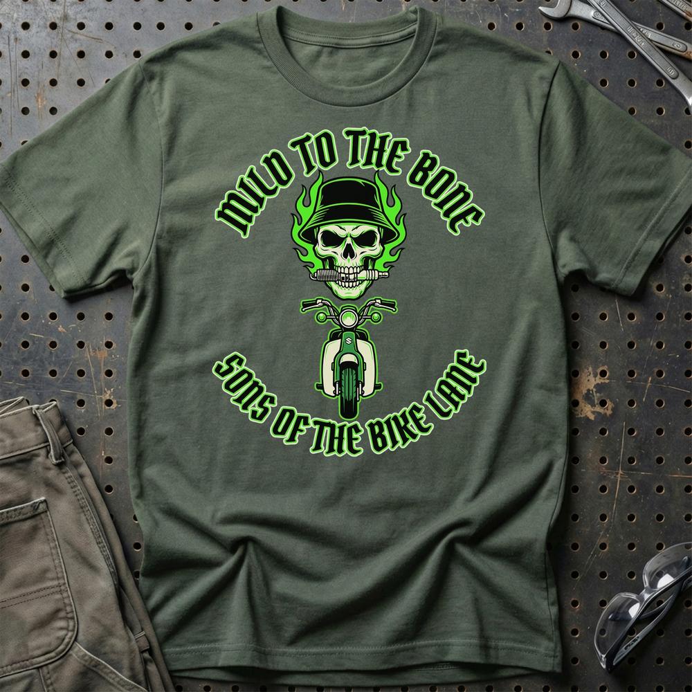 Suzuki FZ50 Sons of the Bike Lane - Unisex T-Shirt-Beklædning-Suzuki-Grøn Militær-S-Garage Culture Shop- garage - man cave - merchandise