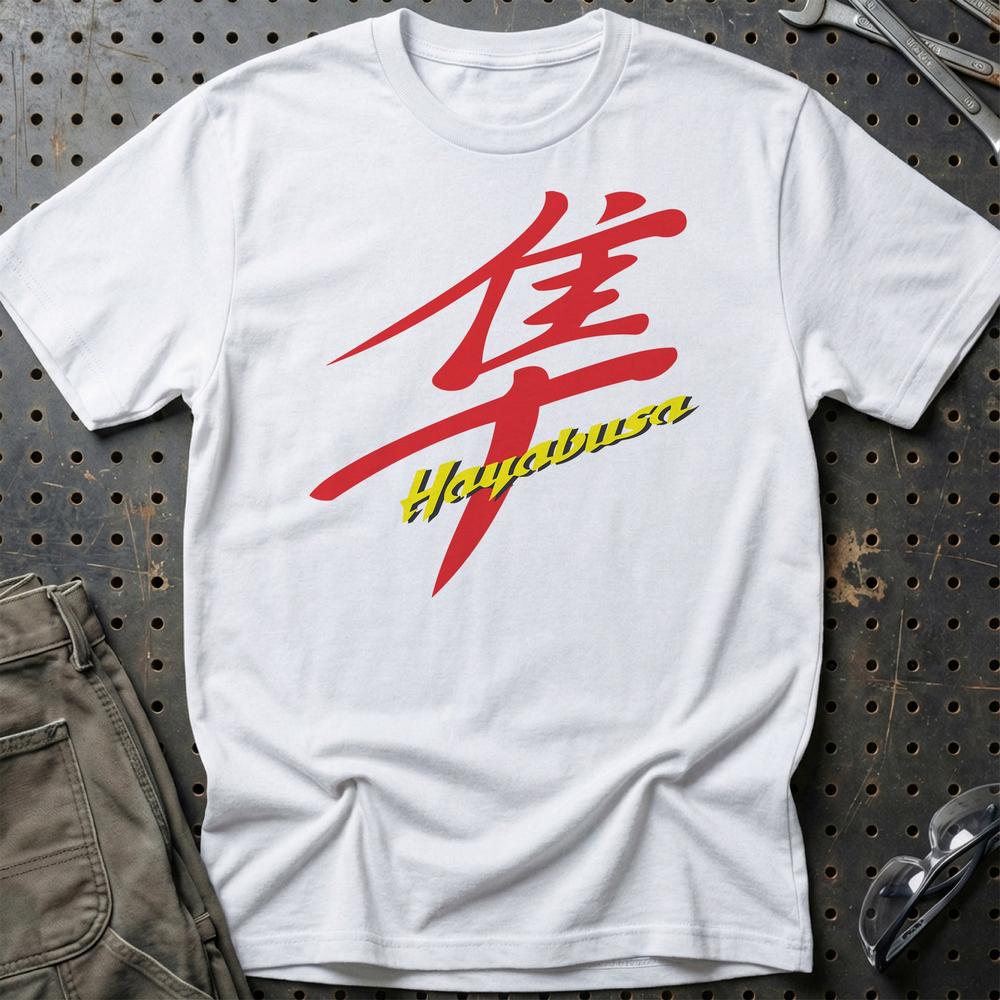 Suzuki Hayabusa T-Shirt-Beklædning-Suzuki-Hvid-S-Garage Culture Shop- garage - man cave - merchandise