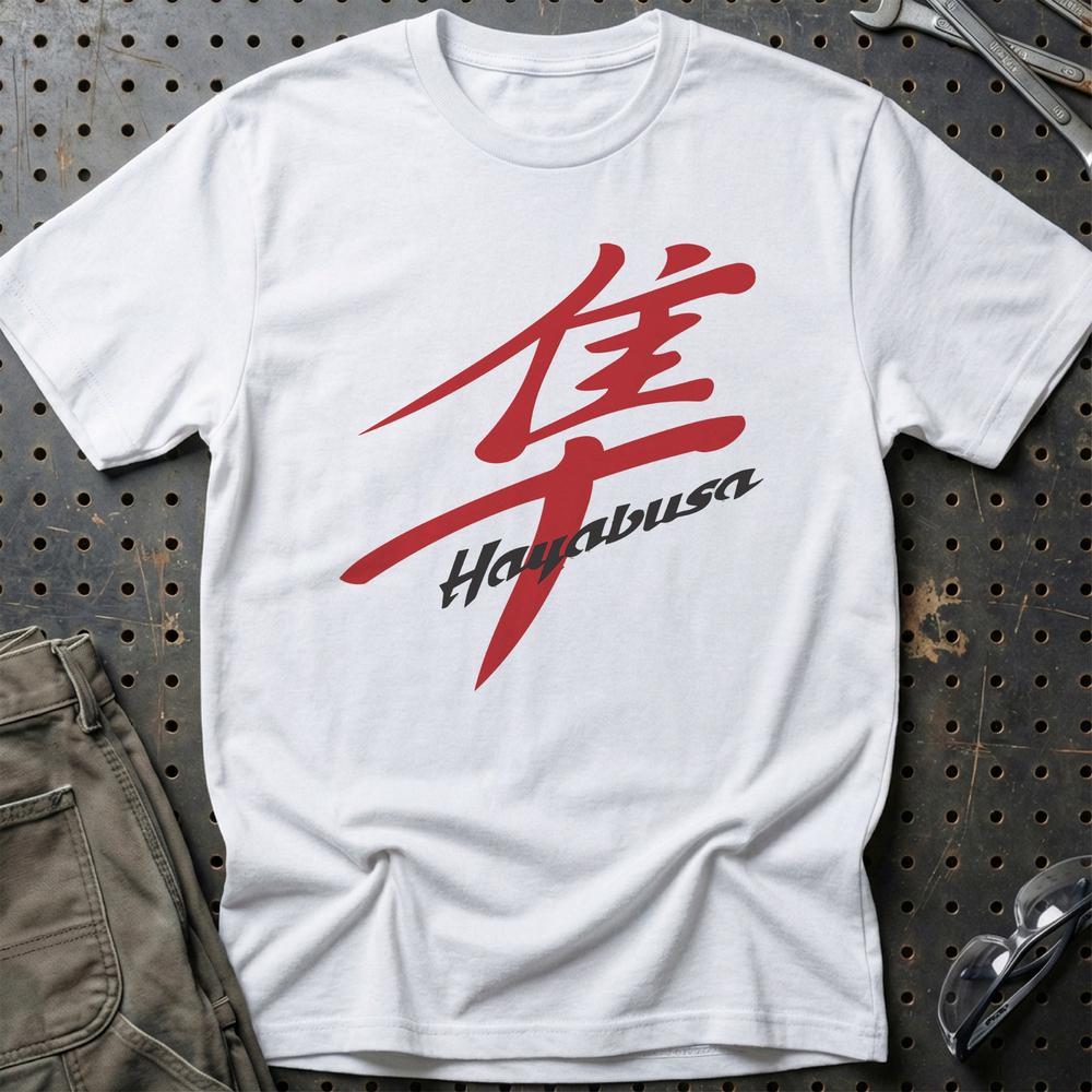 Suzuki Hayabusa T-Shirt-Beklædning-Suzuki-Hvid-S-Garage Culture Shop- garage - man cave - merchandise