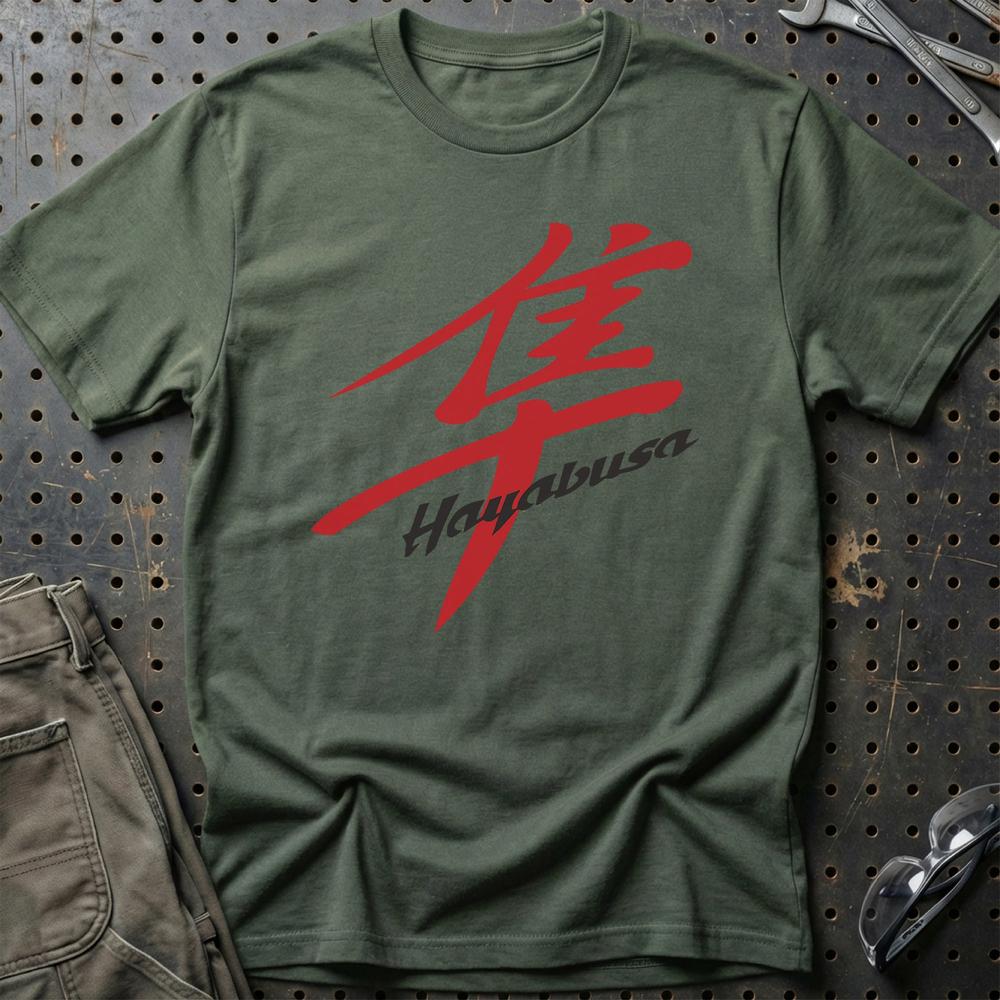 Suzuki Hayabusa T-Shirt-Beklædning-Suzuki-Grøn Militær-S-Garage Culture Shop- garage - man cave - merchandise