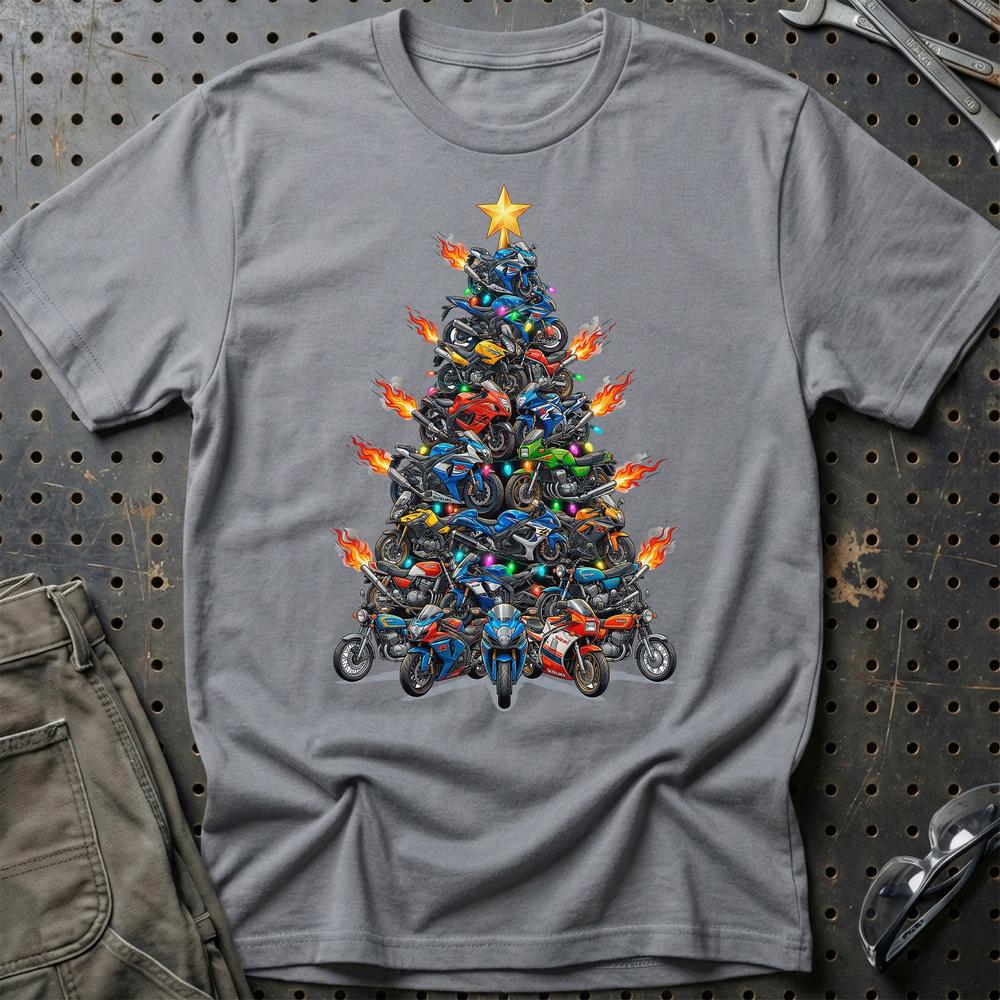 Suzuki Juletræ Christmas Tree - Unisex T-Shirt-Beklædning-Suzuki-Grå Sport-S-Garage Culture Shop- garage - man cave - merchandise