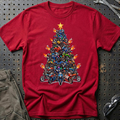 Suzuki Juletræ Christmas Tree - Unisex T-Shirt-Beklædning-Suzuki-Rød-S-Garage Culture Shop- garage - man cave - merchandise