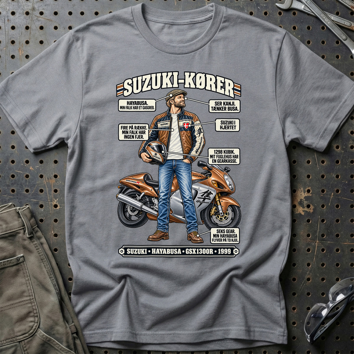 
Suzuki-Kører T-Shirt – Grå Sport