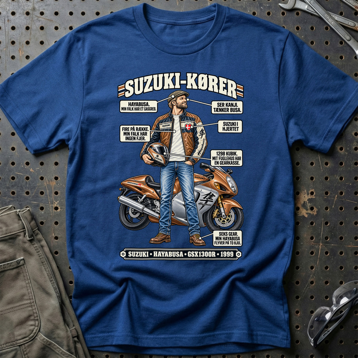 
Suzuki-Kører T-Shirt – Blå Royal