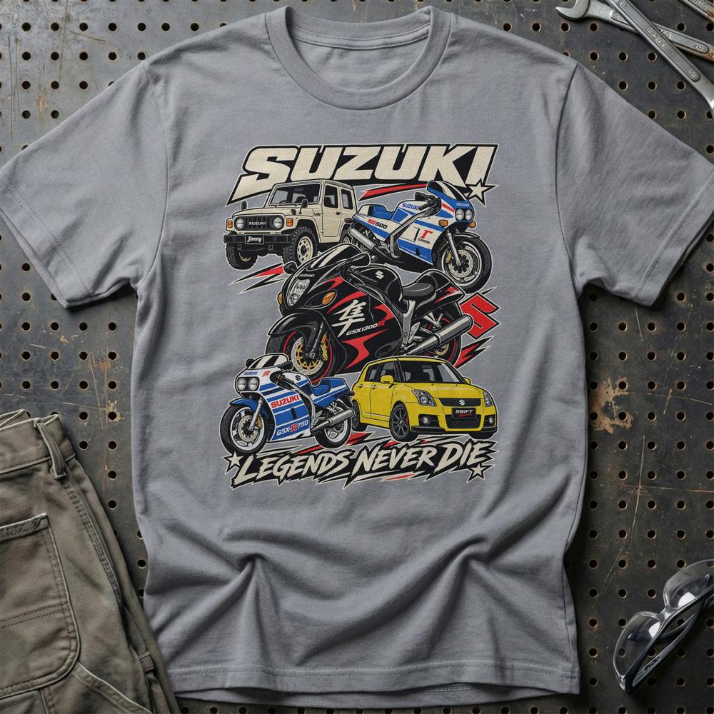 
Produktbillede af Suzuki Legends Never Die T-Shirt