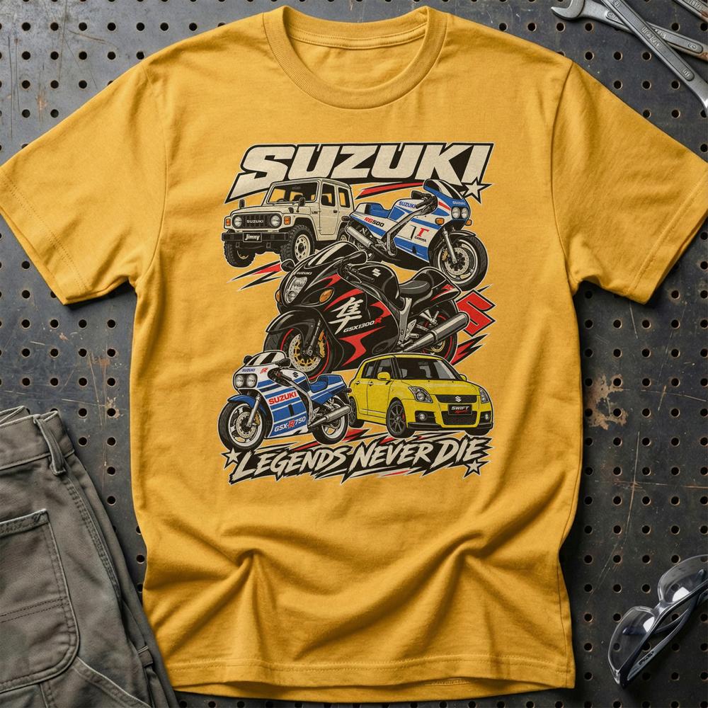 
Produktbillede af Suzuki Legends Never Die T-Shirt