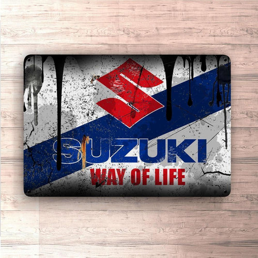 Suzuki Skilte, Musemåtte, Dørmåtte-Skilte-Suzuki-Garage Culture Shop- garage - man cave - merchandise