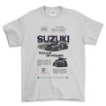 Suzuki T-Shirt-Beklædning-Suzuki-Hvid-S-Garage Culture Shop- garage - man cave - merchandise