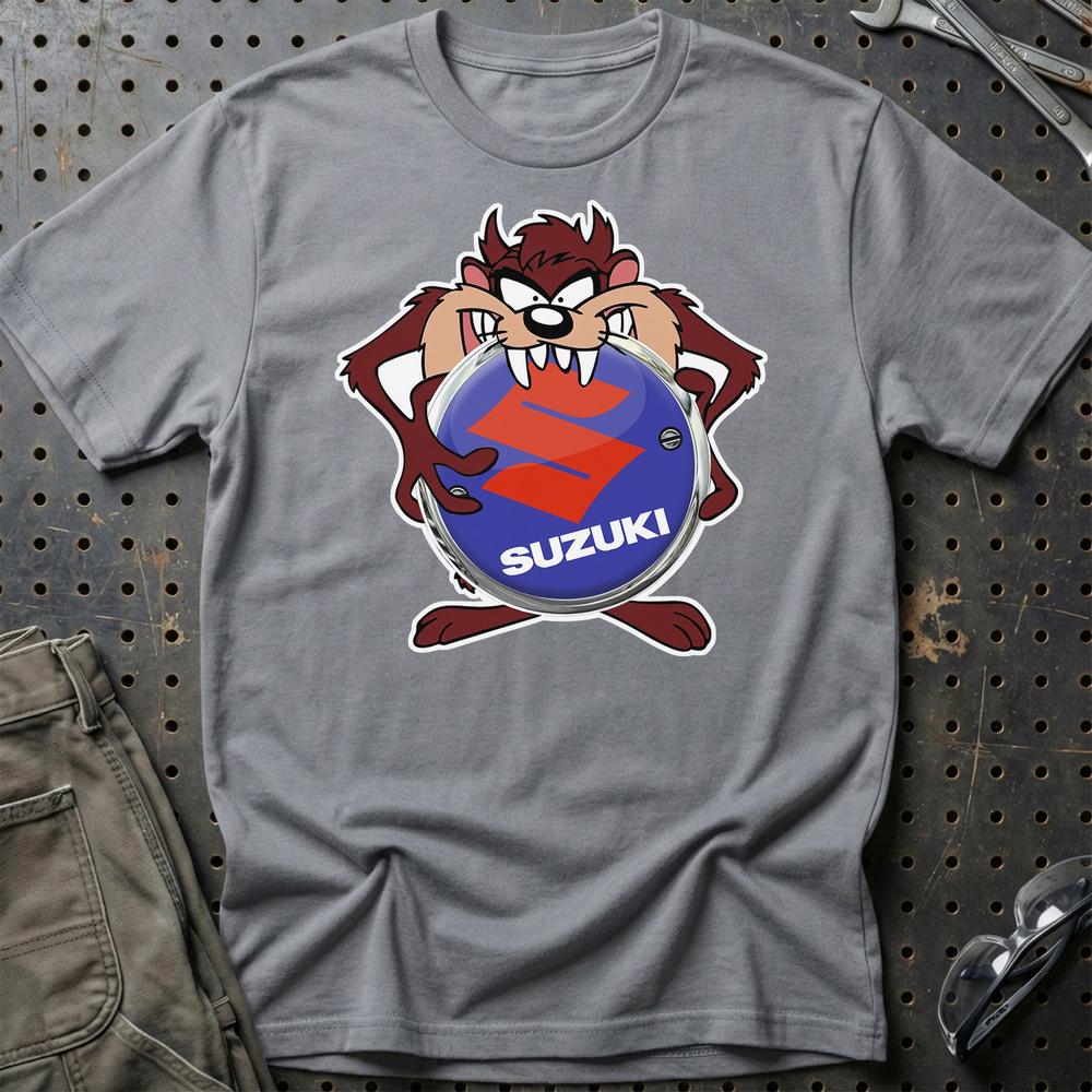 Suzuki TAZ T-Shirt-Beklædning-Suzuki-Grå Sport-S-Garage Culture Shop- garage - man cave - merchandise