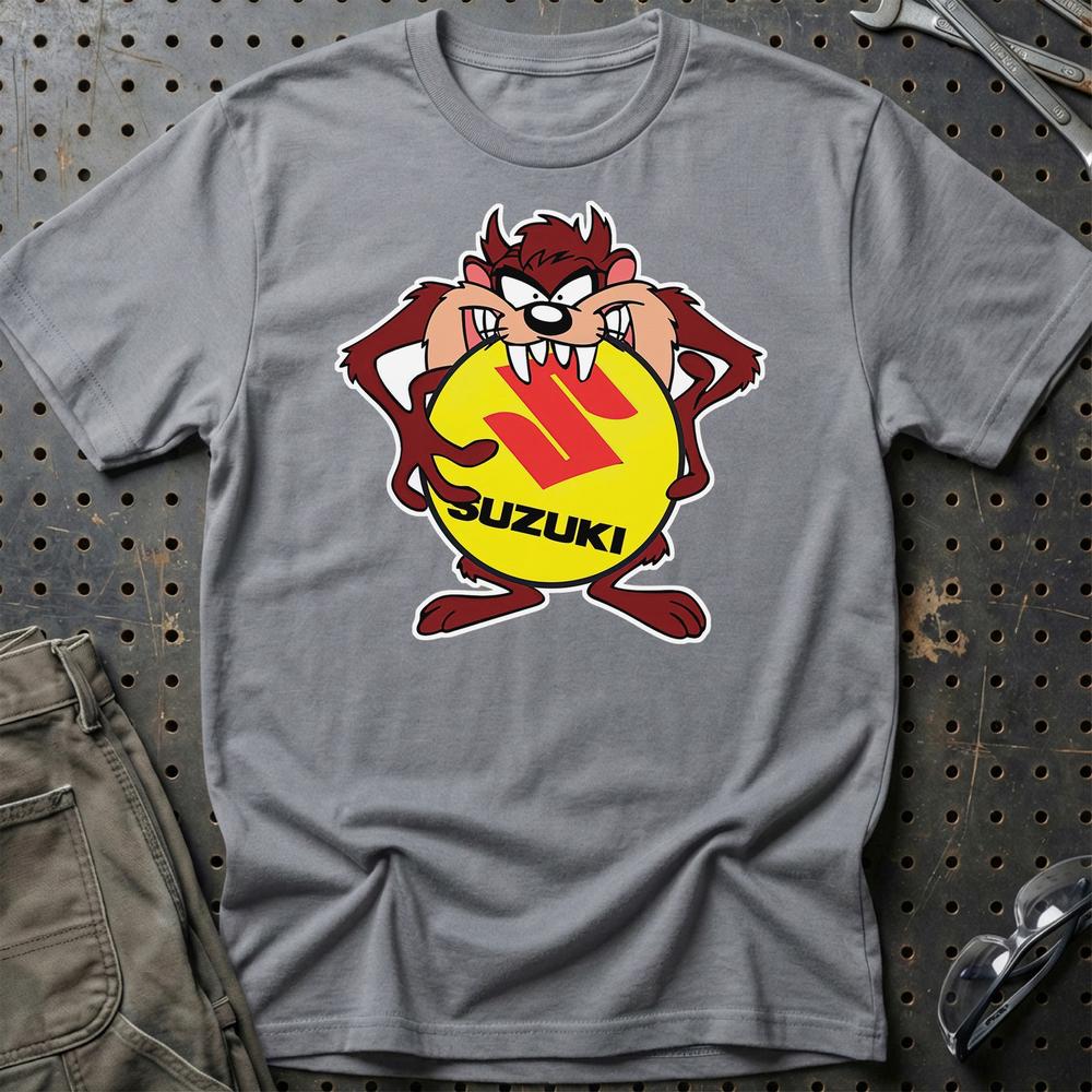 Suzuki TAZ Unisex T-Shirt , Bomuld-Beklædning-Suzuki-Grå Sport-S-Garage Culture Shop- garage - man cave - merchandise