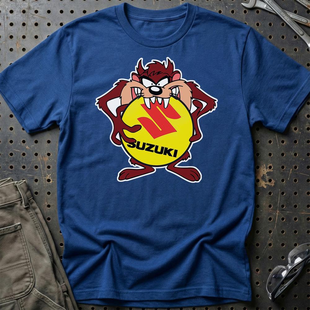 Suzuki TAZ Unisex T-Shirt , Bomuld-Beklædning-Suzuki-Blå Royal-S-Garage Culture Shop- garage - man cave - merchandise