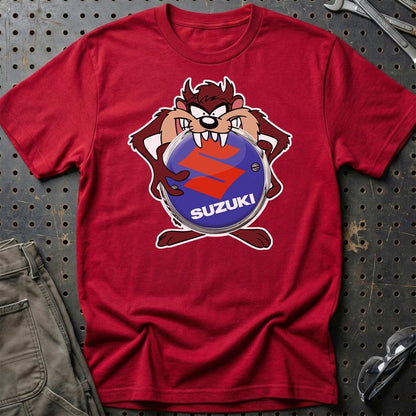 Suzuki TAZ Unisex T-Shirt , Bomuld-Beklædning-Suzuki-Rød-S-Garage Culture Shop- garage - man cave - merchandise