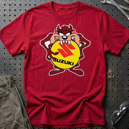 Suzuki TAZ Unisex T-Shirt , Bomuld-Beklædning-Suzuki-Rød-S-Garage Culture Shop- garage - man cave - merchandise