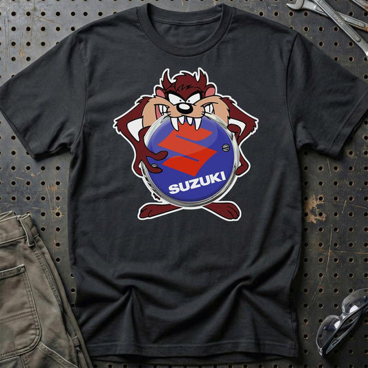 Suzuki TAZ Unisex T-Shirt , Bomuld-Beklædning-Suzuki-Sort-S-Garage Culture Shop- garage - man cave - merchandise