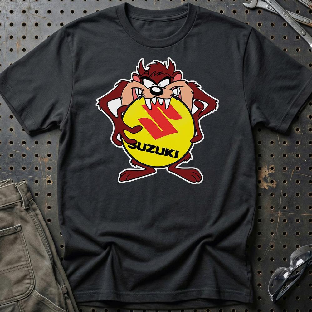 Suzuki TAZ Unisex T-Shirt , Bomuld-Beklædning-Suzuki-Sort-S-Garage Culture Shop- garage - man cave - merchandise