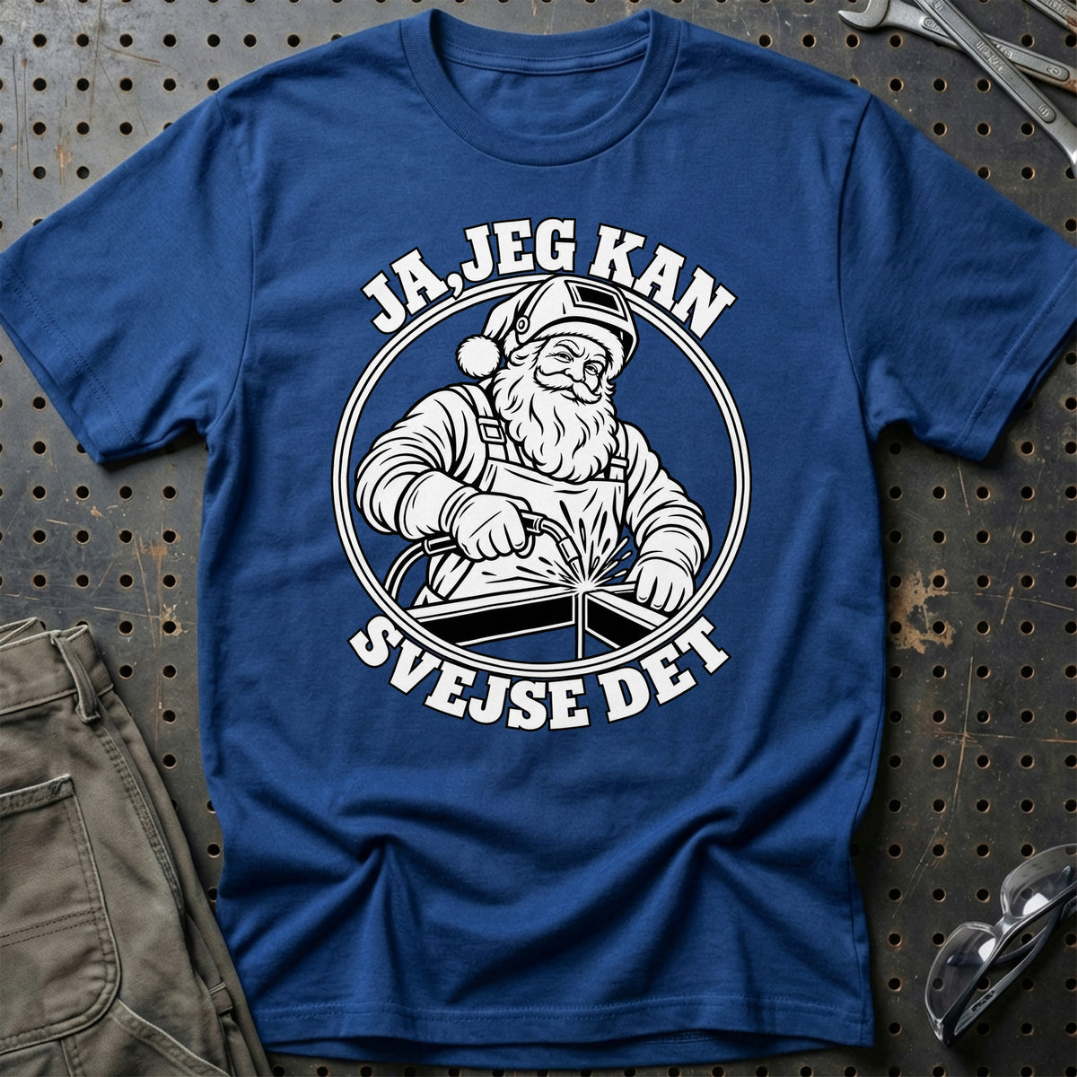 
Svejser – Santa Kan Det – Jul T-Shirt – Blå Royal