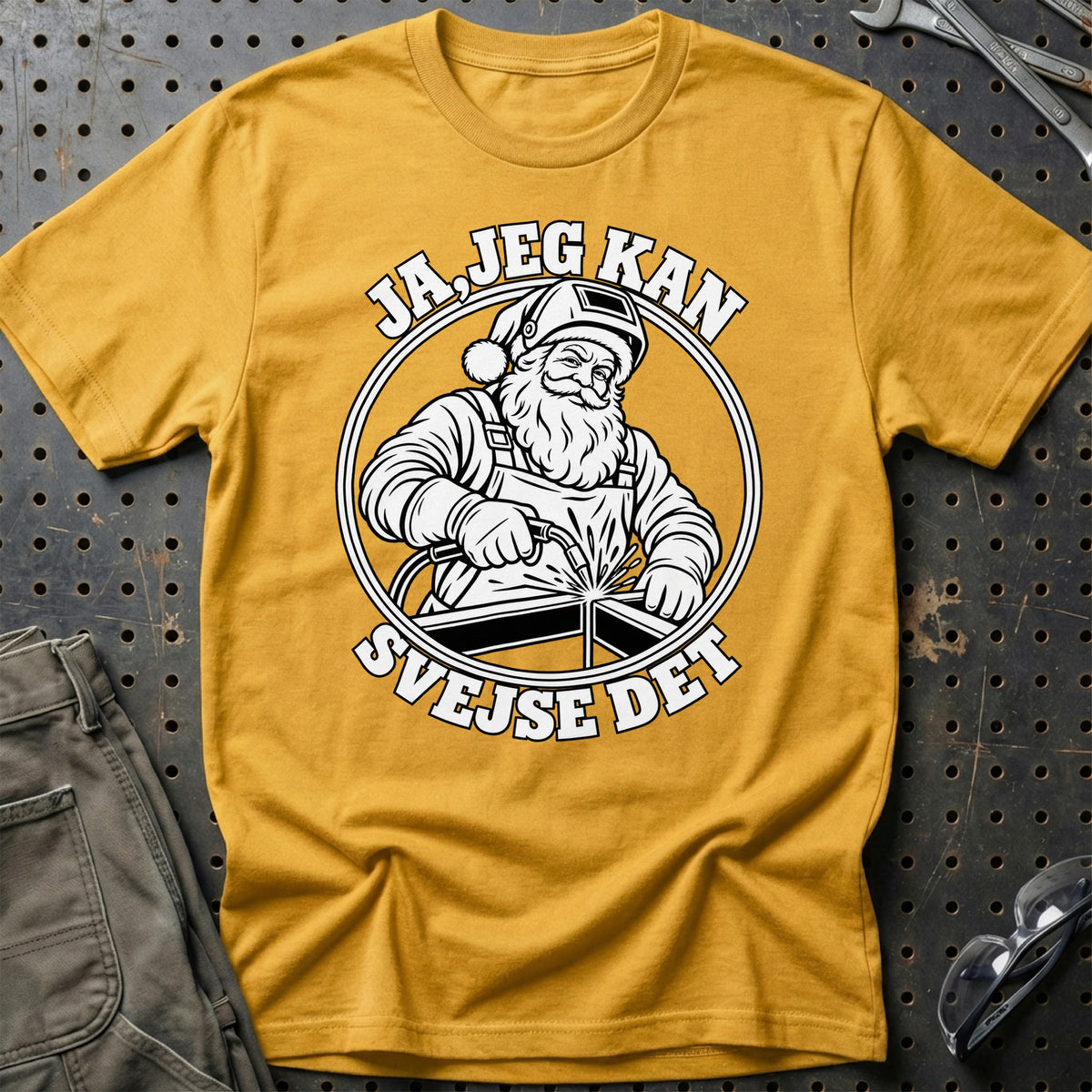 
Svejser – Santa Kan Det – Jul T-Shirt – Guld