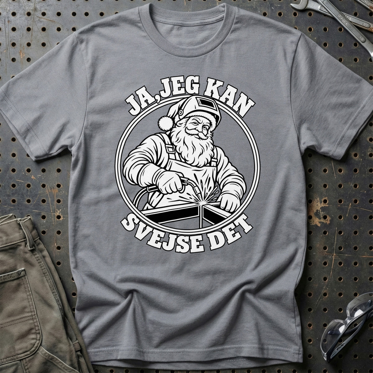 
Svejser – Santa Kan Det – Jul T-Shirt – Grå Sport