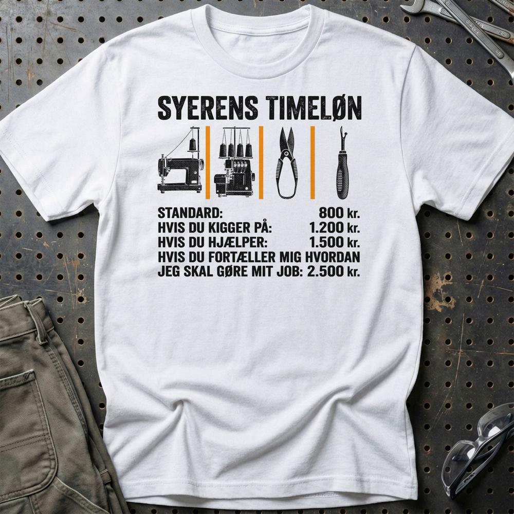 
Produktbillede af Syerens Timeløn T-Shirt