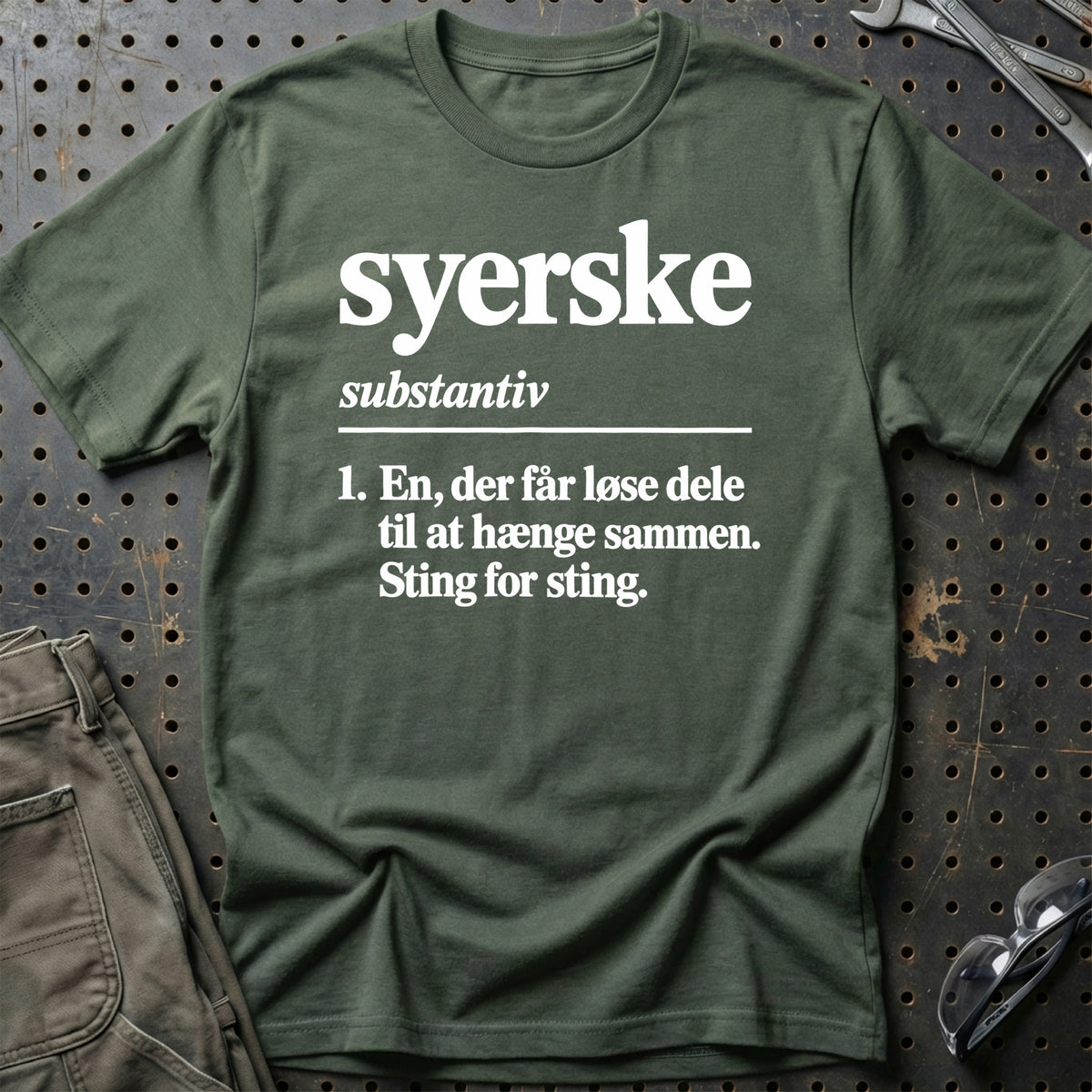 
Syerske – Definition T-Shirt – Grøn Militær