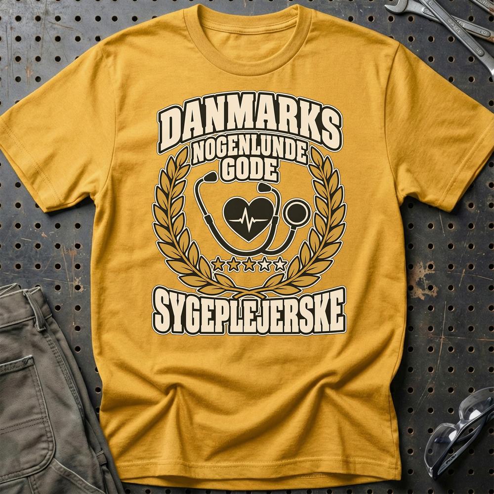 
Produktbillede af Sygeplejerske – Danmarks Nogenlunde Gode T-Shirt