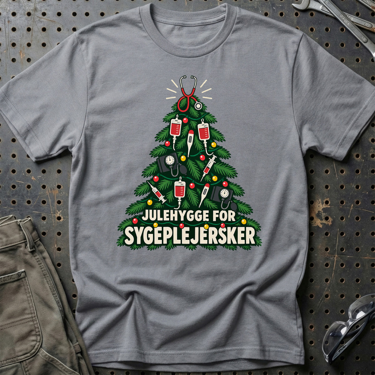 
Sygeplejerske – Julehygge – Unisex T-Shirt – Grå Sport