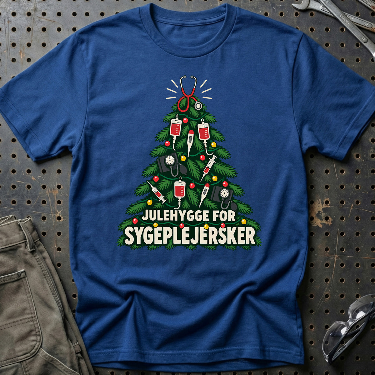 
Sygeplejerske – Julehygge – Unisex T-Shirt – Blå Royal