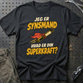 
Synsmand – Hvad er din superkraft? – Unisex T-Shirt – Sort